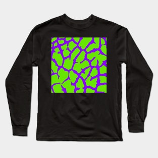 Giraffe Print Violet Green Long Sleeve T-Shirt